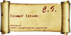 Czumpf István névjegykártya